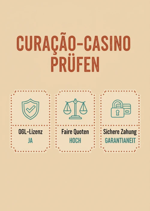Curaçao-Casino prüfen als ausländischer Anbieter: OGL-Lizenz, faire Quoten und sichere Zahlung als zentrale Merkmale.